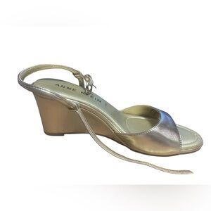 New Gold Anne Klein Wedges